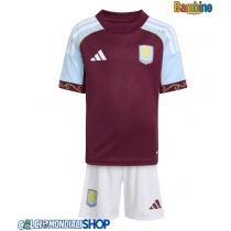Maglie da calcio Aston Villa Prima Maglia Bambino 2025-26 Manica Corta + Pantaloni corti)